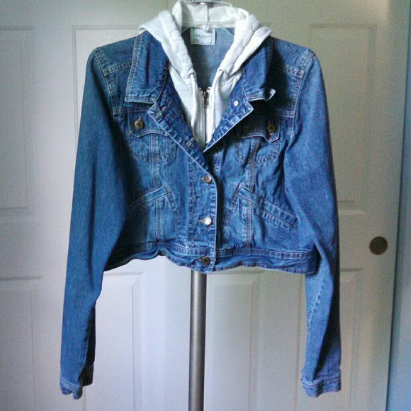 Women's Periscope Distressed Denim Hooded Jacket - Picture 1 of 4